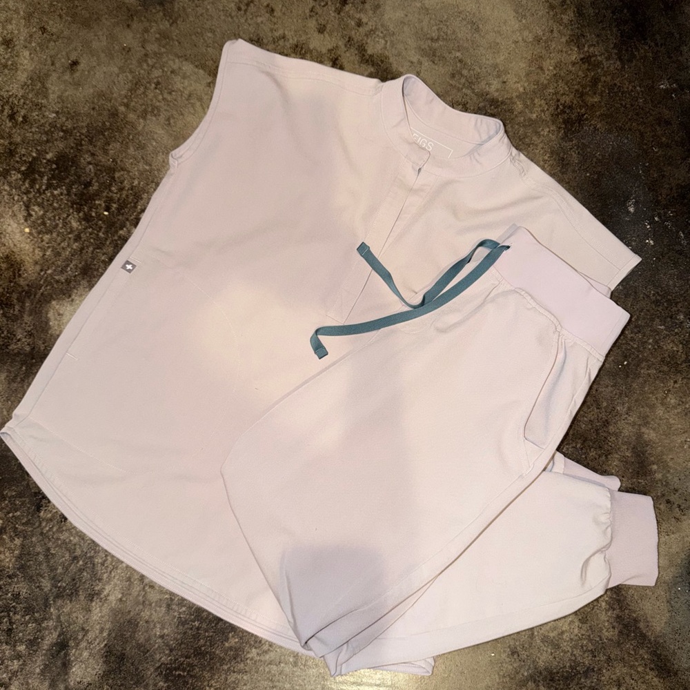 FIGS Slate XS Rafaela Top & SP High Waist Zamora Jogger